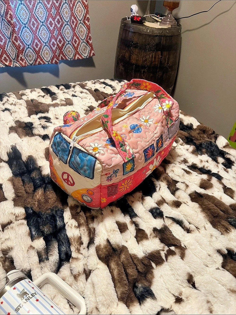 Floral Travel Bag in Pink & Blue